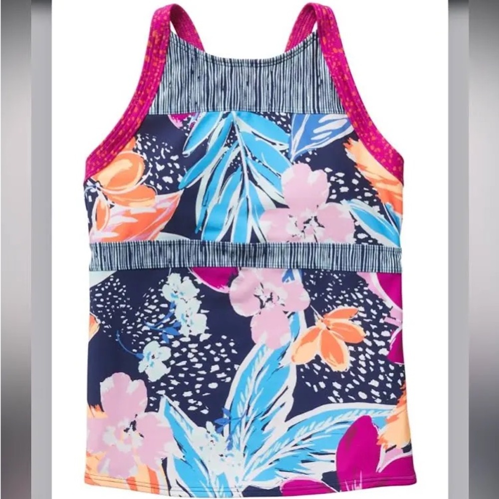 SET Athleta GIRL Paradise Splash Floral Pattern tankini